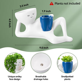Sederikun gift-ready indoor planter in blue for any room