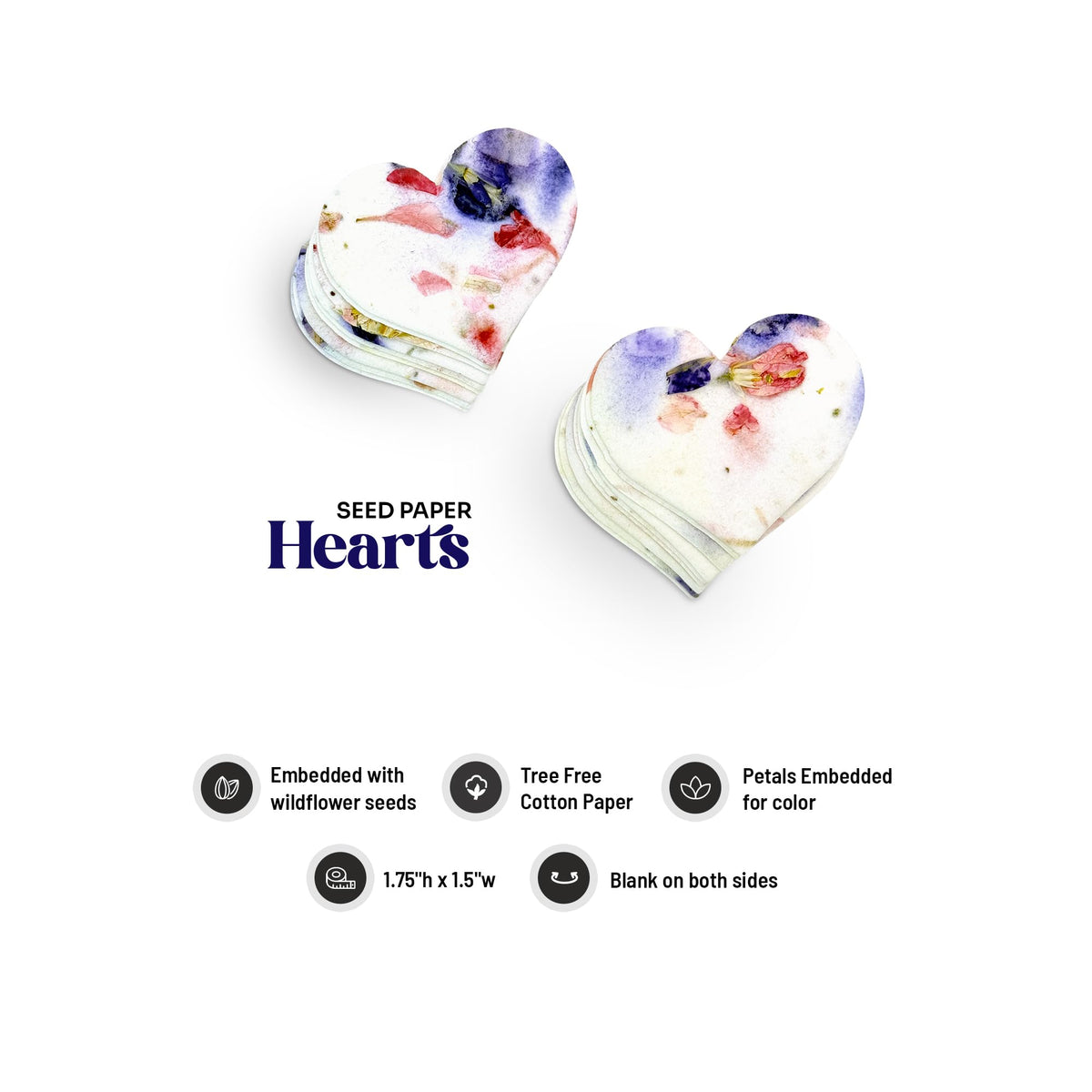 Seed Bloom gift-ready seed paper hearts for weddings and events