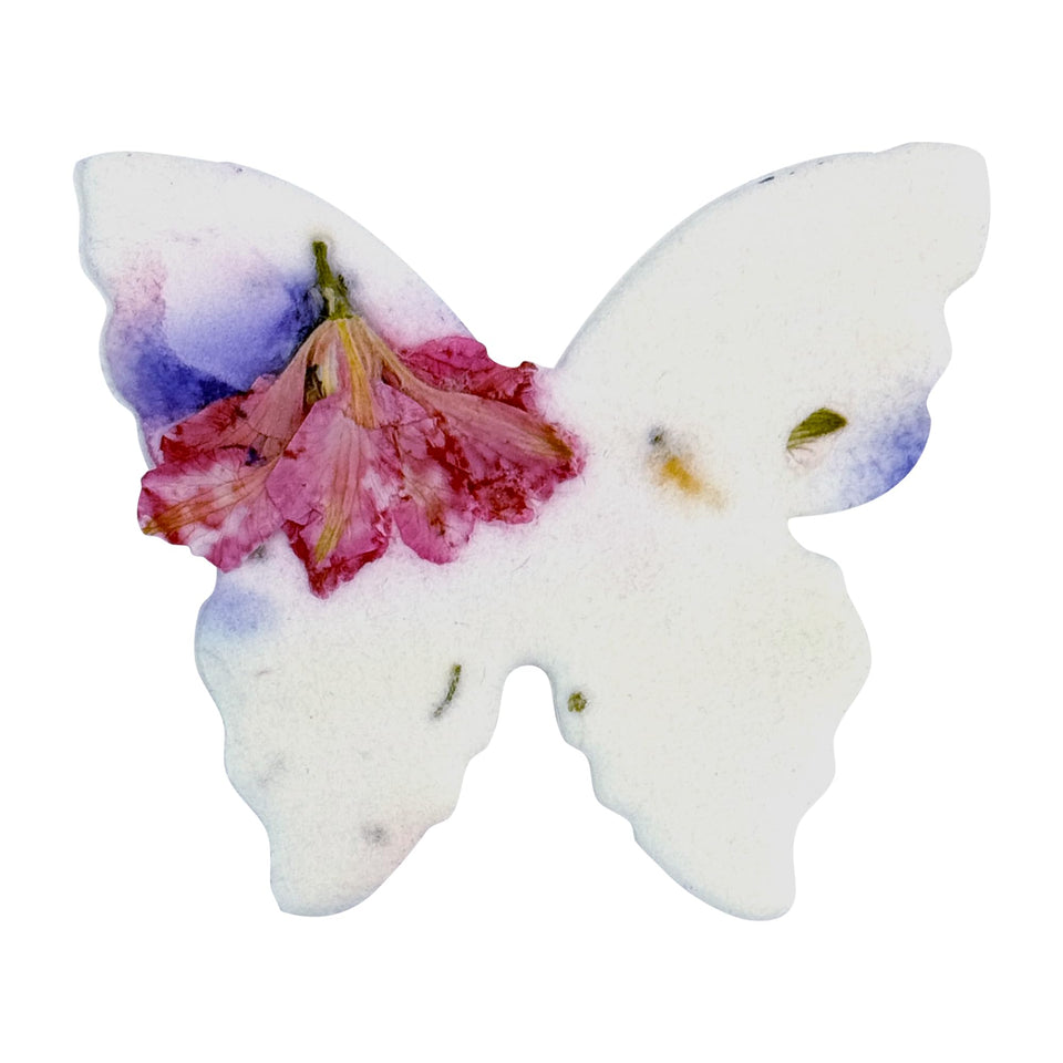 Seed Bloom pink purple butterfly seed paper for wedding favors and blooming wildflowers