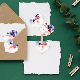 Seed Bloom wedding favor seed paper heart inspires eco-friendly decor