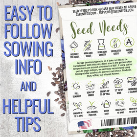 Seed Needs borage young leaves harvested for flavorful culinary use.