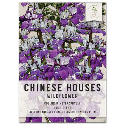 Seed Needs Chinese Houses bloom closeup with pagoda-like flowers for woodland gardens