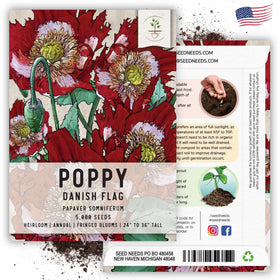 Seed Needs Danish Flag Poppy seeds stay fresh in moisture-resistant packaging