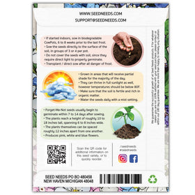 Seed Needs Forget Me Not pink, blue, and white blooms brighten the summer garden and attract pollinators