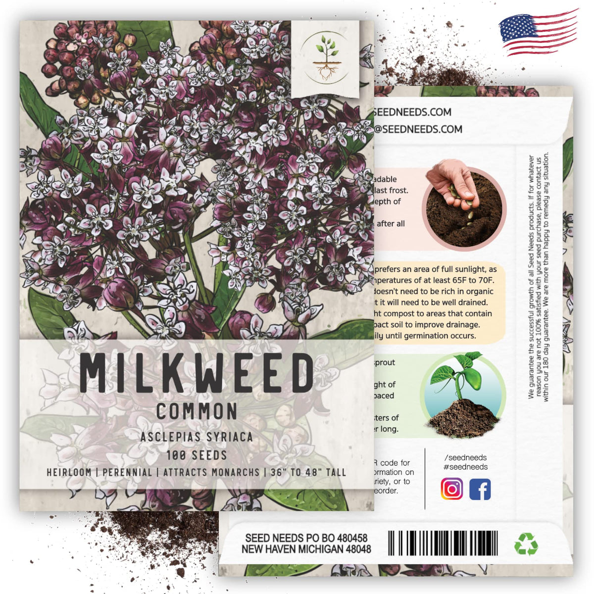 Seed Needs moisture-resistant packaging keeping seeds fresh