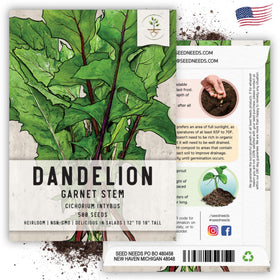 Seed Needs Garnet Stem Dandelion freshness in moisture-free packaging.