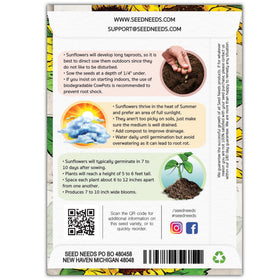 Seed Needs Henry Wilde seed packet art with sowing instructions for confident planting