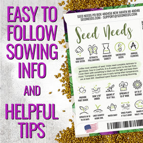 Seed Needs King Henry Viola bed planting demonstrates compact height ideal for edging.