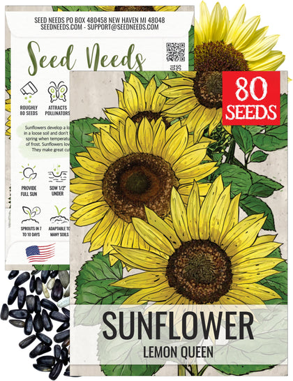 Seed Needs Lemon Queen seed-packet-art reveals sowing tips for confident planting.