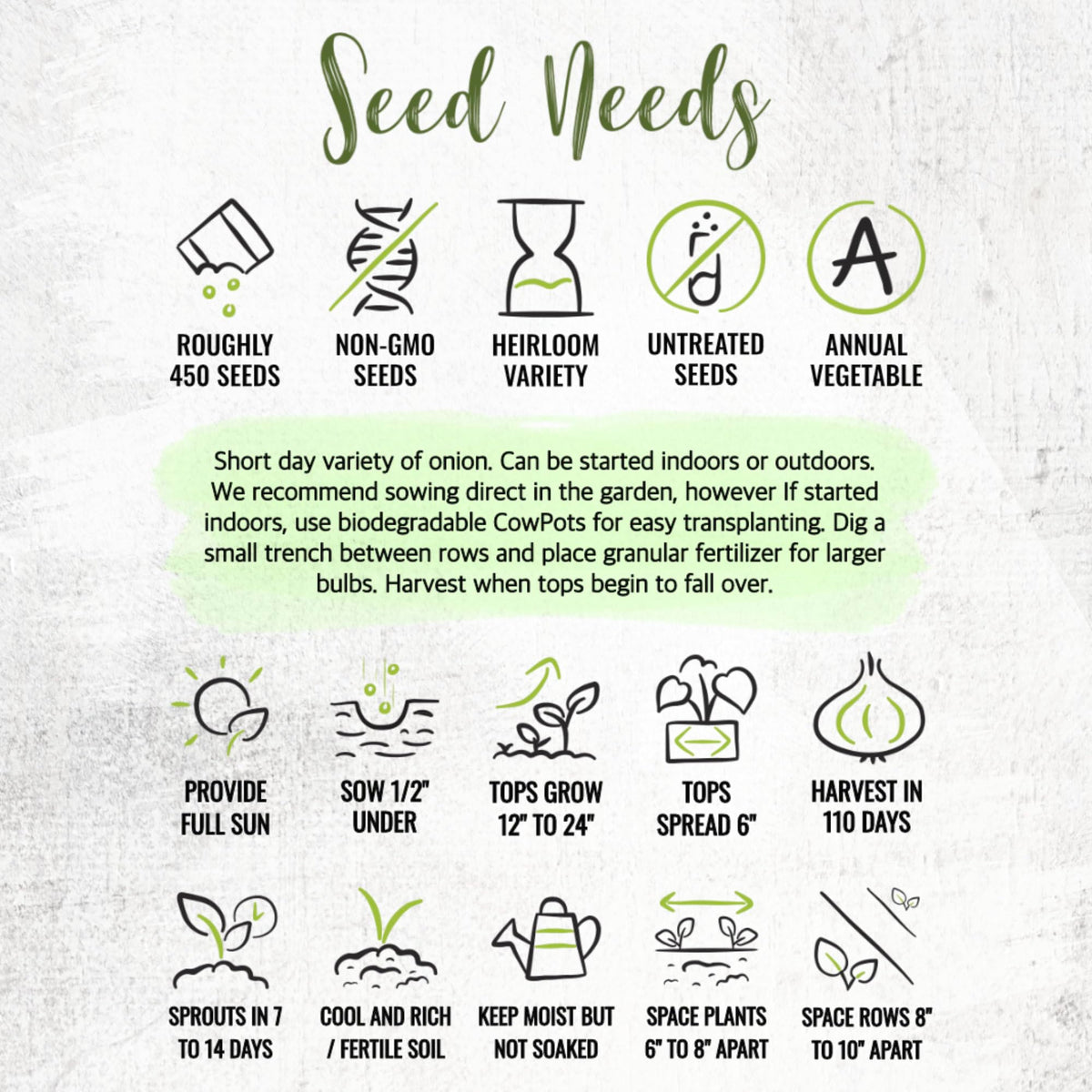 Seed Needs moisture-resistant packaging helps preserve seed viability.