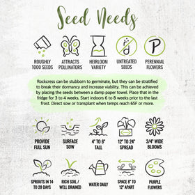 Seed Needs packaging shows sowing steps and seed freshness.