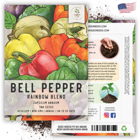 Seed Needs Rainbow Bell Pepper Seeds for vibrant salads and quick stir-fries