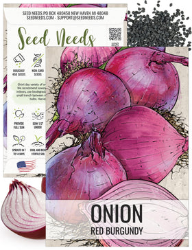 Seed Needs Red Burgundy onion seeds pack ready for home gardens.