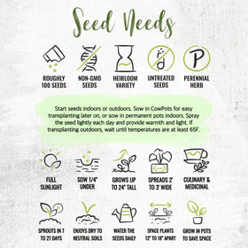 Seed Needs packaging keeps seeds fresh with moisture-resistant material.