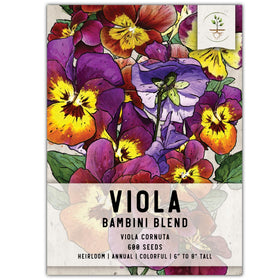 Seed Needs Viola seeds packaging with sowing details for easy starting.