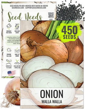 Seed Needs Walla Walla onion seeds packet front for home garden planting