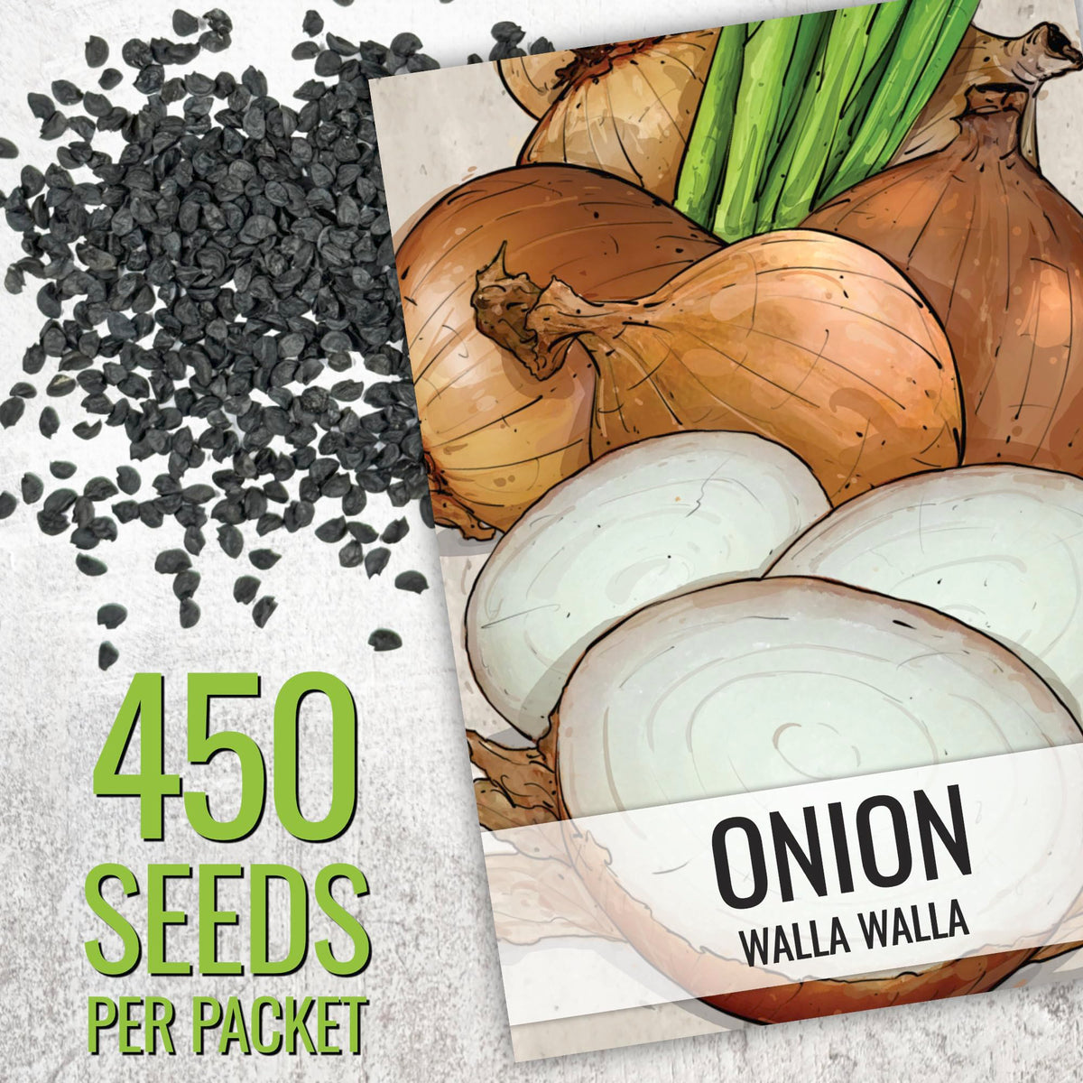 Seed Needs Walla Walla seeds germination illustration for open-pollinated onions