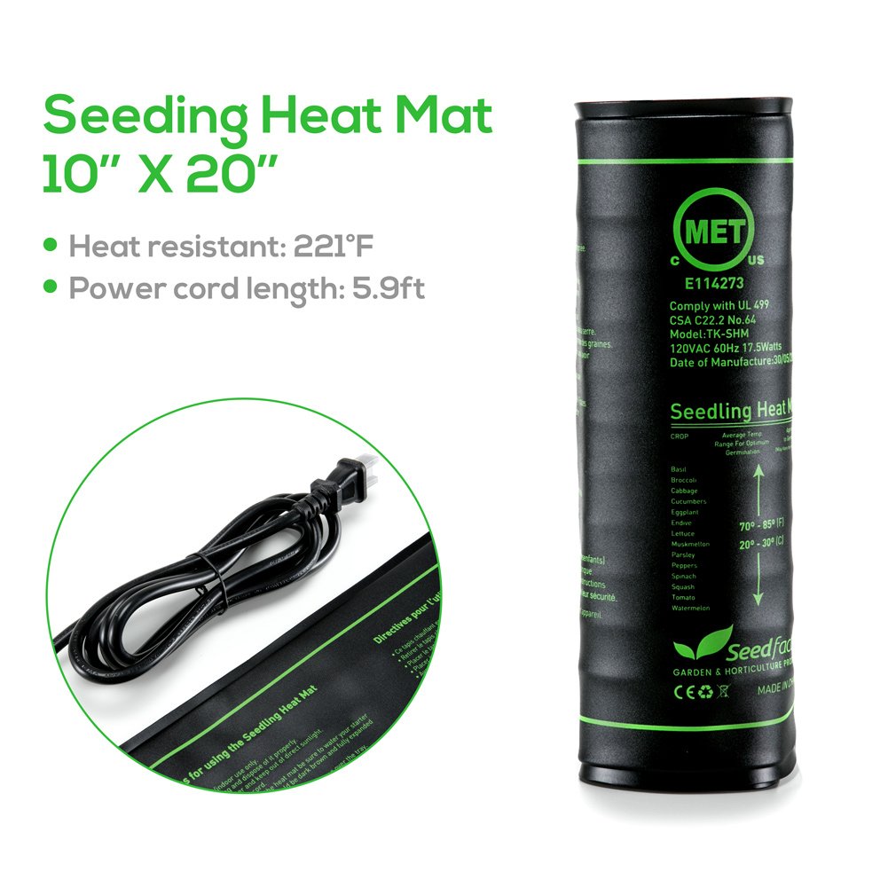 Seedfactor Seedling Heat Mat durable construction in greenhouse use