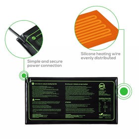 Seedfactor Seedling Heat Mat in use in an indoor garden setup