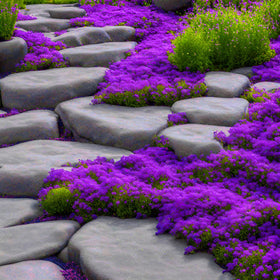 Seeds Of Strength ground-cover thyme bloom adds seasonal color to beds