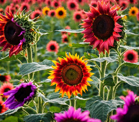 Seeds Of Strength sunflowers attract bees and butterflies, supporting pollinator-friendly landscapes