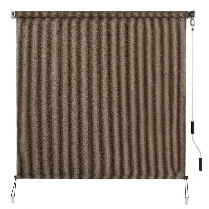 SEEYE outdoor sunshade front view in mocha with 90% UV protection.