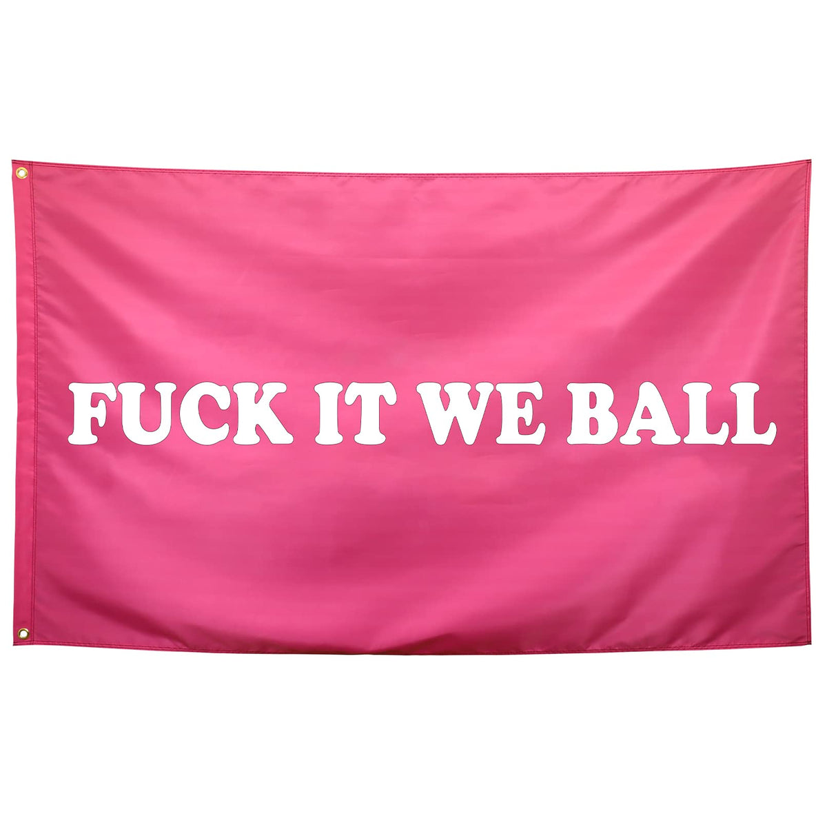 Seekamit pink flag front view for dorm room decor and meme vibes.
