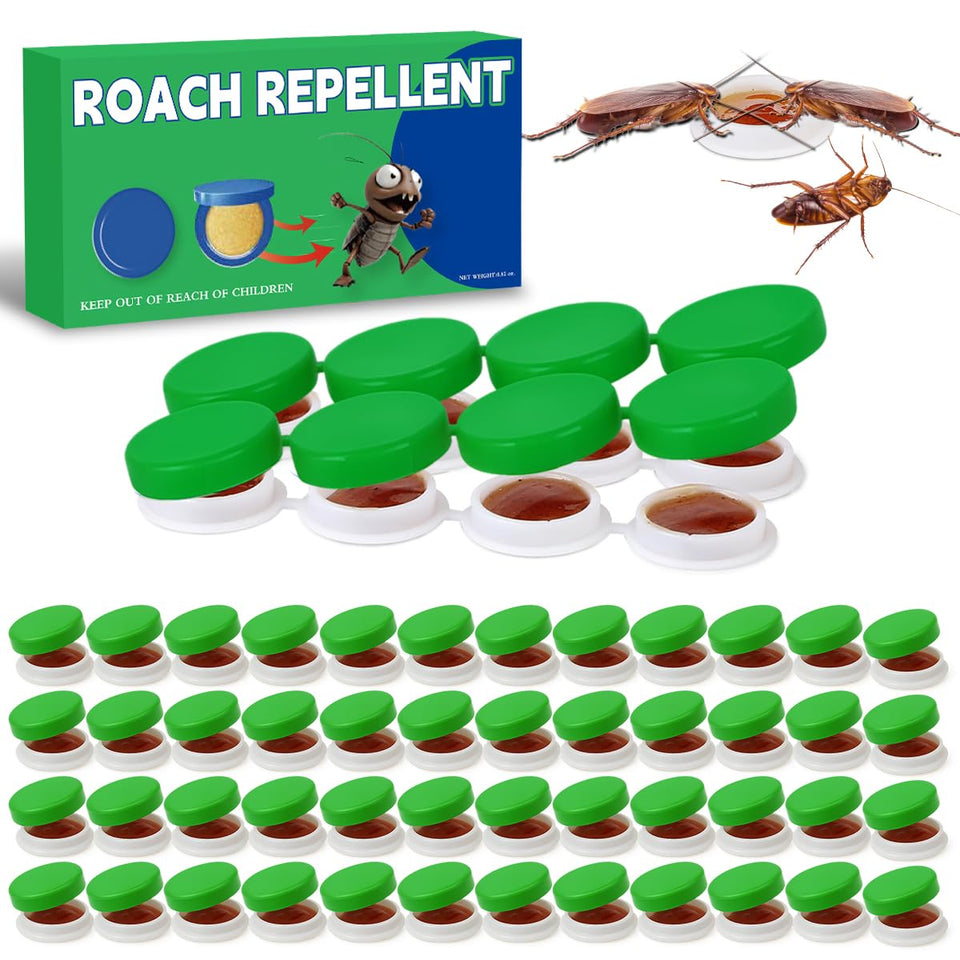SEEKDIT 48pc roach repellent stations placed under sink for discreet protection.