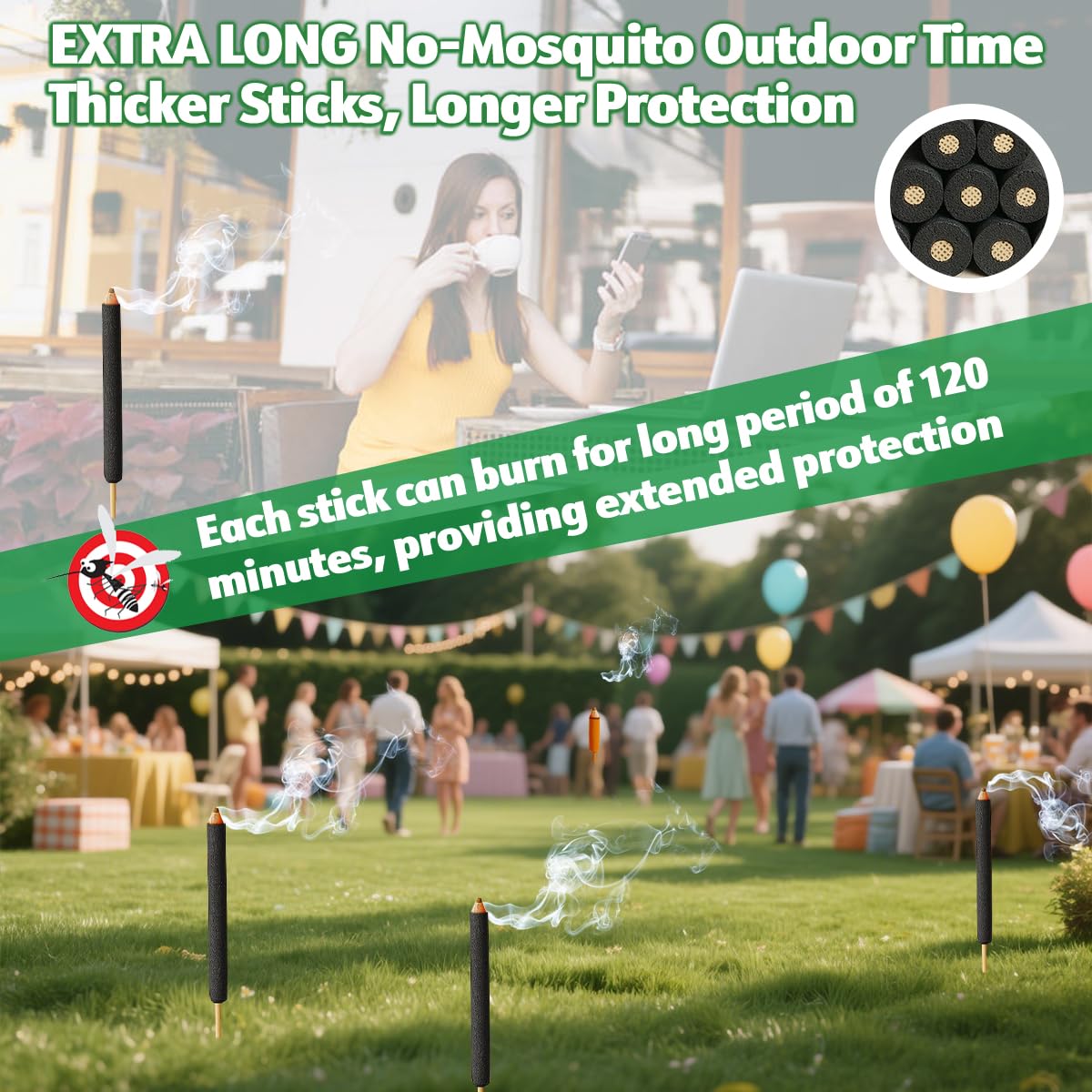 SEEKDIT citronella-scent ambiance enhances outdoor gatherings.