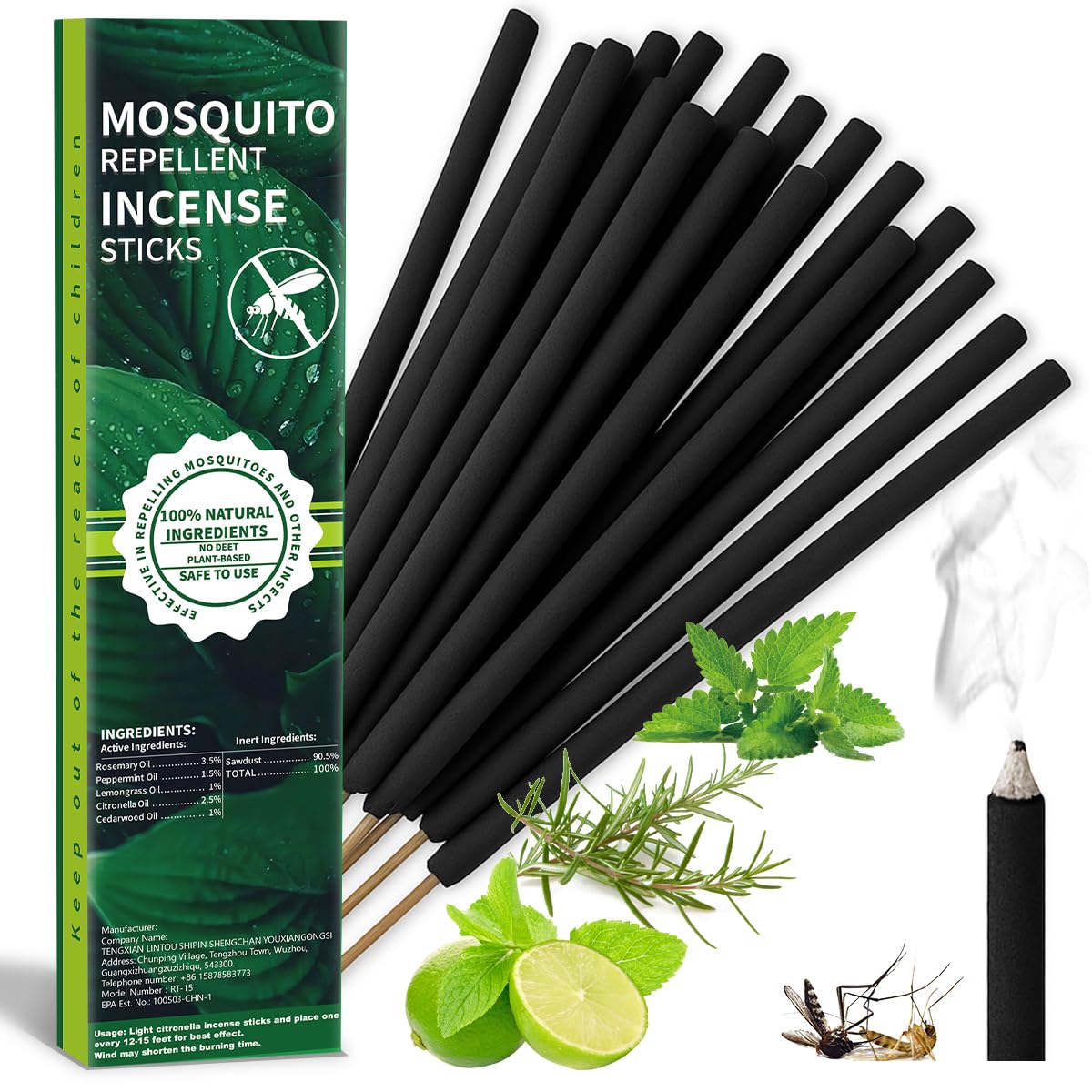 SEEKDIT extra-large mosquito stick 24-pack for outdoor protection.