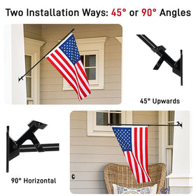 SEEKNEW five-section flag pole, adjustable length from 1.3ft to 6ft