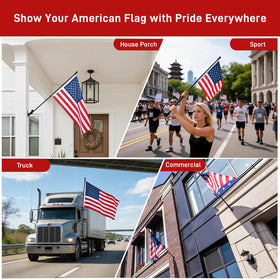 SEEKNEW porch display ready flagpole on wall or post setup