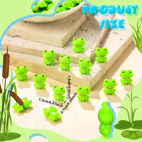 Seenelling miniature frog figurines show small size for terrarium scenes.