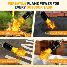 SeeNast propane torch with 10-foot hose enabling safer outdoor operation