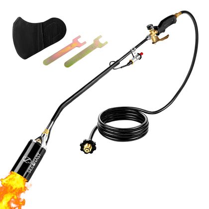 SeeNast propane torch weed burner with large nozzle for fast weed removal in driveways