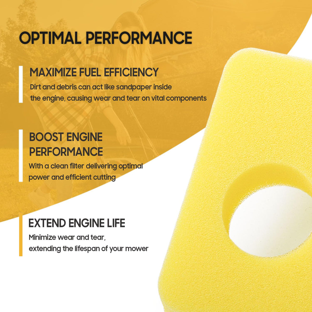 Seentech easy-install air filter facilitating quick replacement