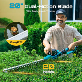 Seesii 20-inch dual-action blade cutting through branches