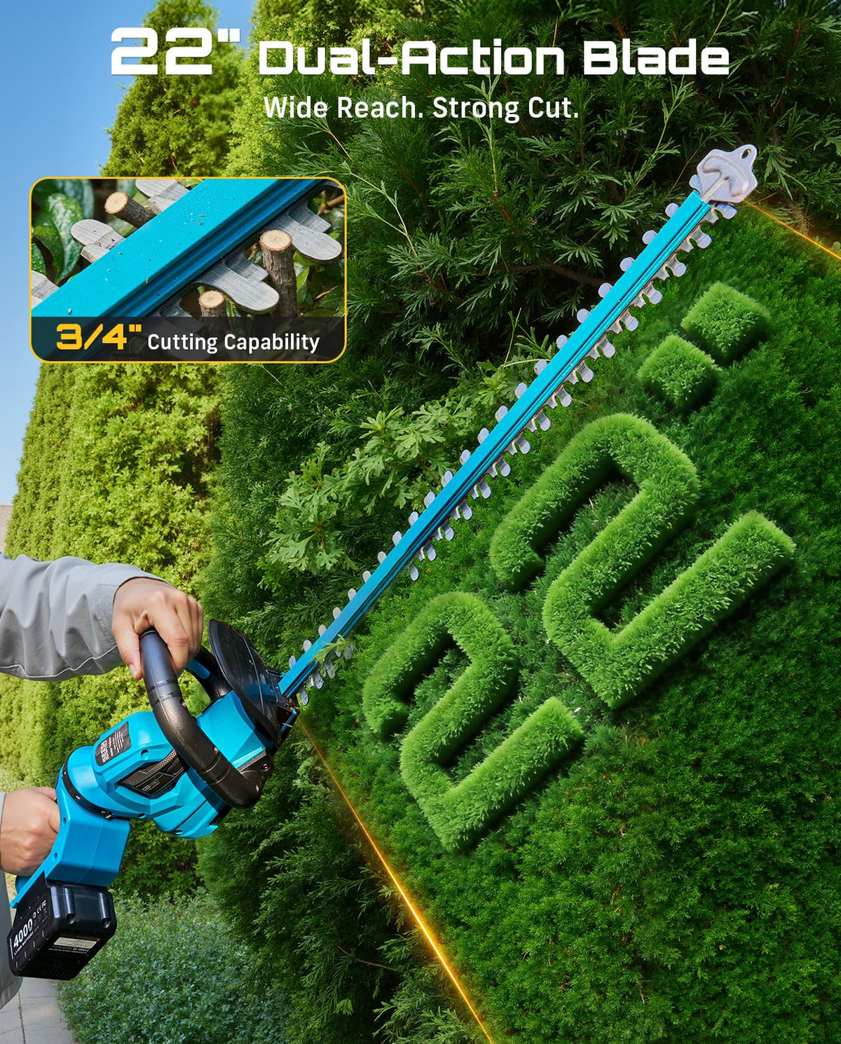 Seesii 20V motor powering smooth cuts through thicker branches