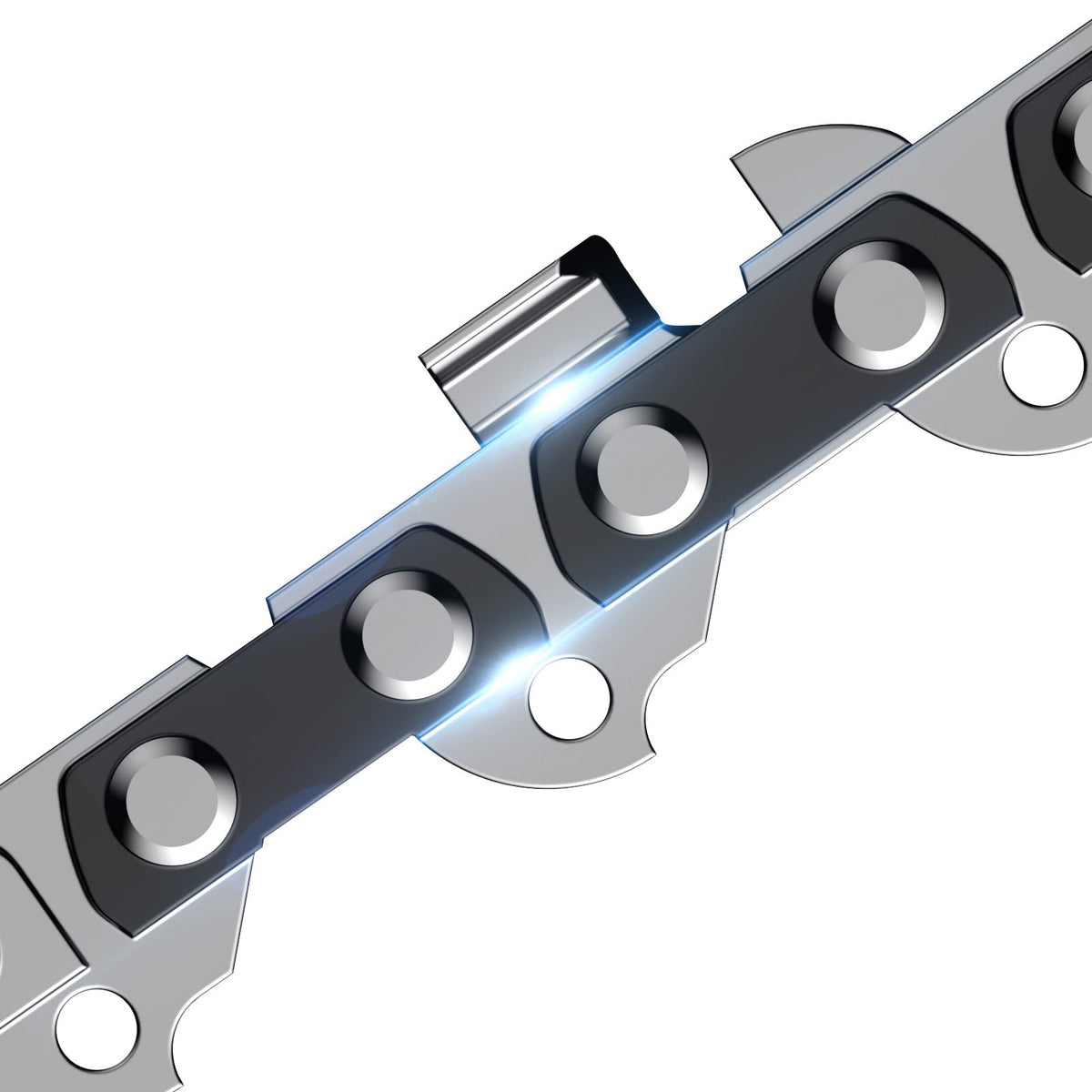 Seesii 8-Inch replacement chain in a 3-pack for cordless mini chainsaws.