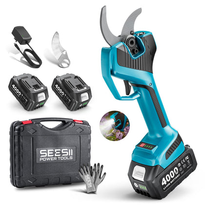 Seesii electric pruning shears 2.2-inch cutting diameter for thick branches.