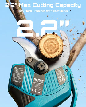 Seesii pruning shears with dual 4000mAh batteries for extended pruning sessions.