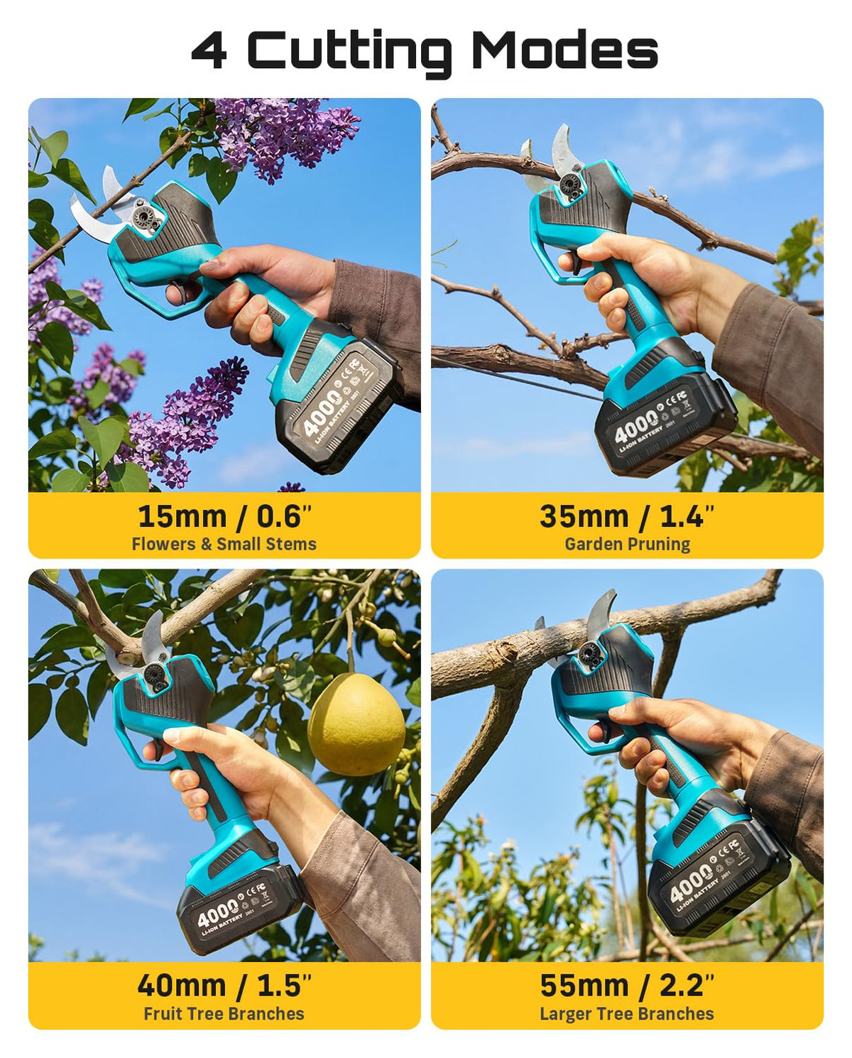 Seesii pruning shear SK5 blade delivering clean cuts on thick limbs.