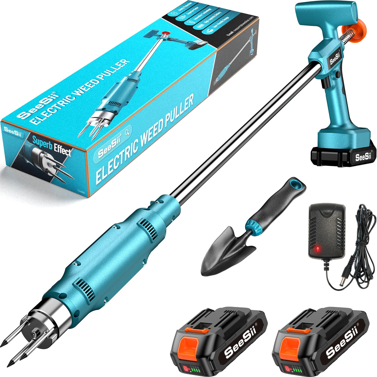 Seesii electric stand-up weed puller overview for effortless weeding.