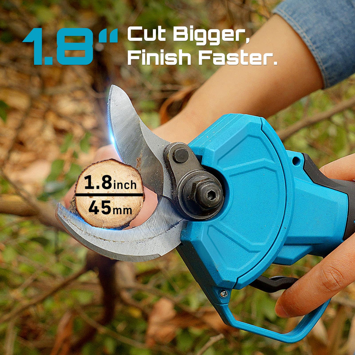 SEESII 1-8 cut capacity clearly handles thicker branches with ease.