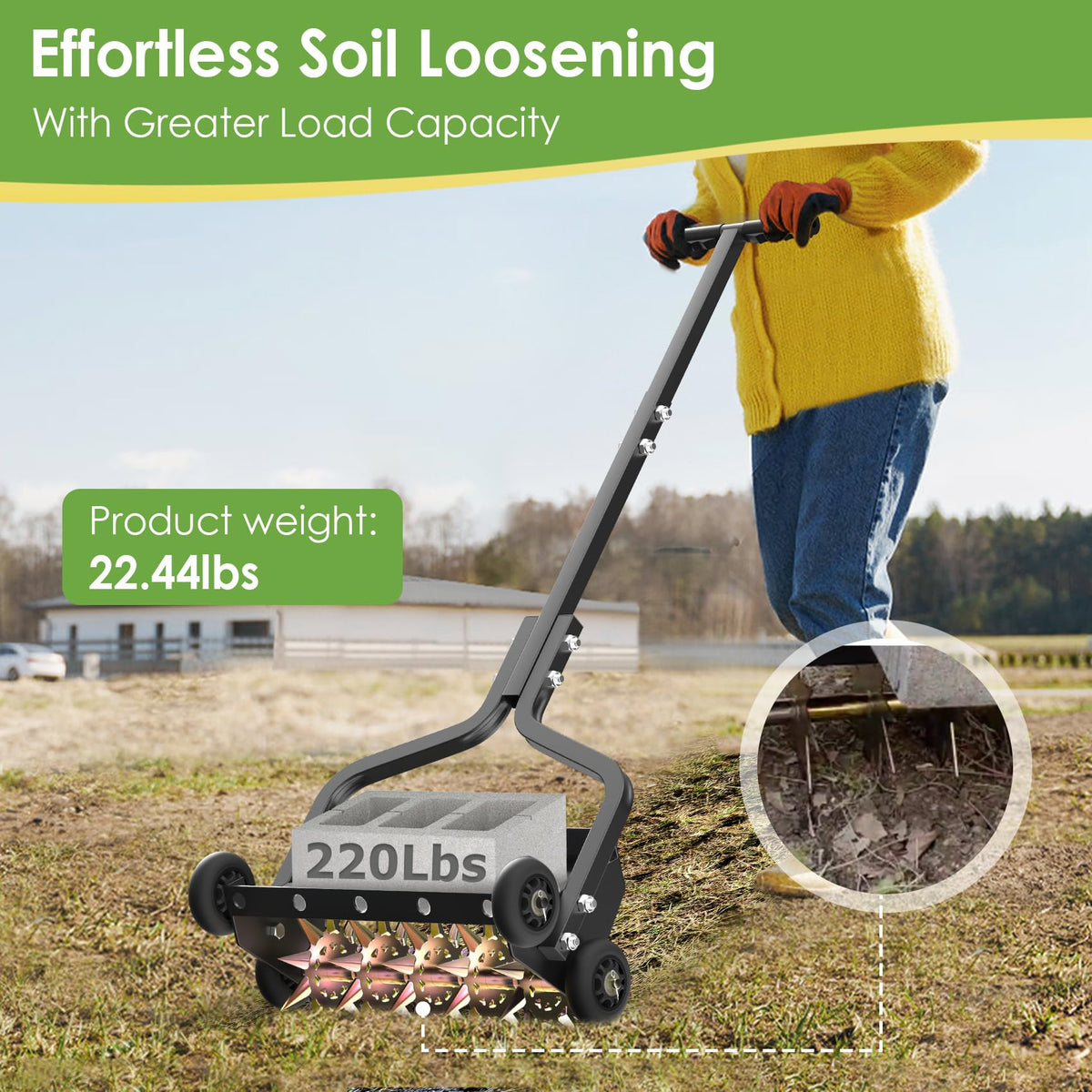 Seeutek heavy-duty frame resists rust and bending during tough soil work