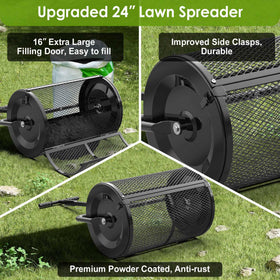 Seeutek compost spreader top-dressing use helps spread materials evenly