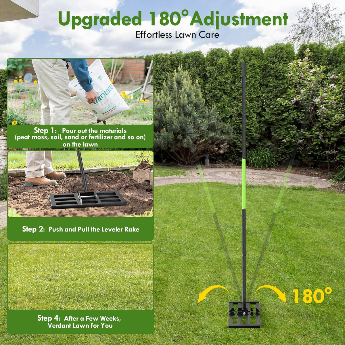 Seeutek smooth bottom surface for easy pushing across turf