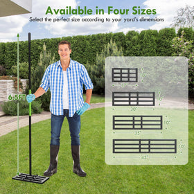 Seeutek square tube design prevents dirt buildup during raking