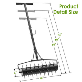 Seeutek three-height adjustable handles tailor to user height for easier lawn care.