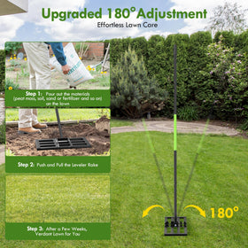 Seeutek topsoil spreading and smoothing tool for even yard surfaces.
